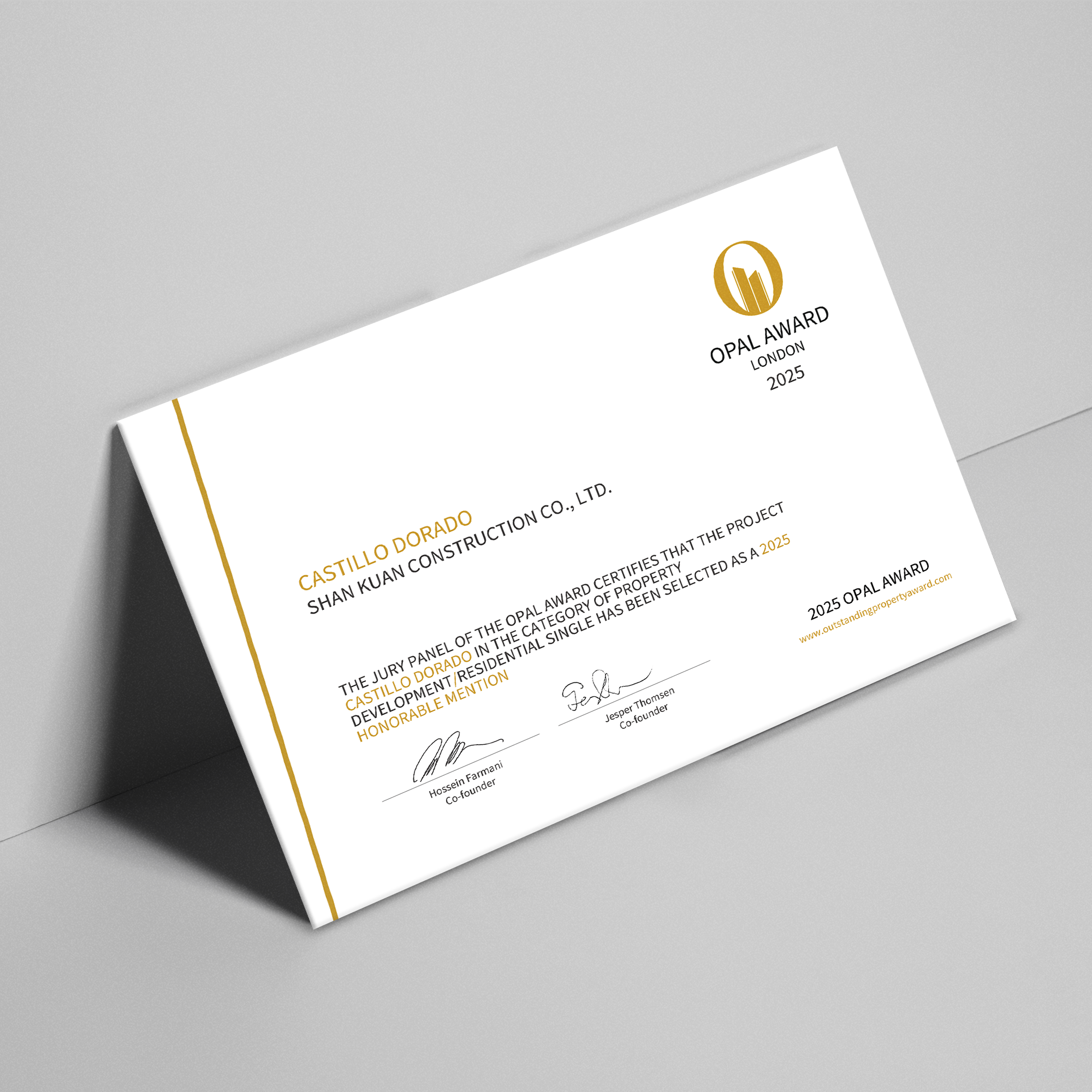 OPAL High Quality Magnetic Certificate (Honorable Mention) - Image 3