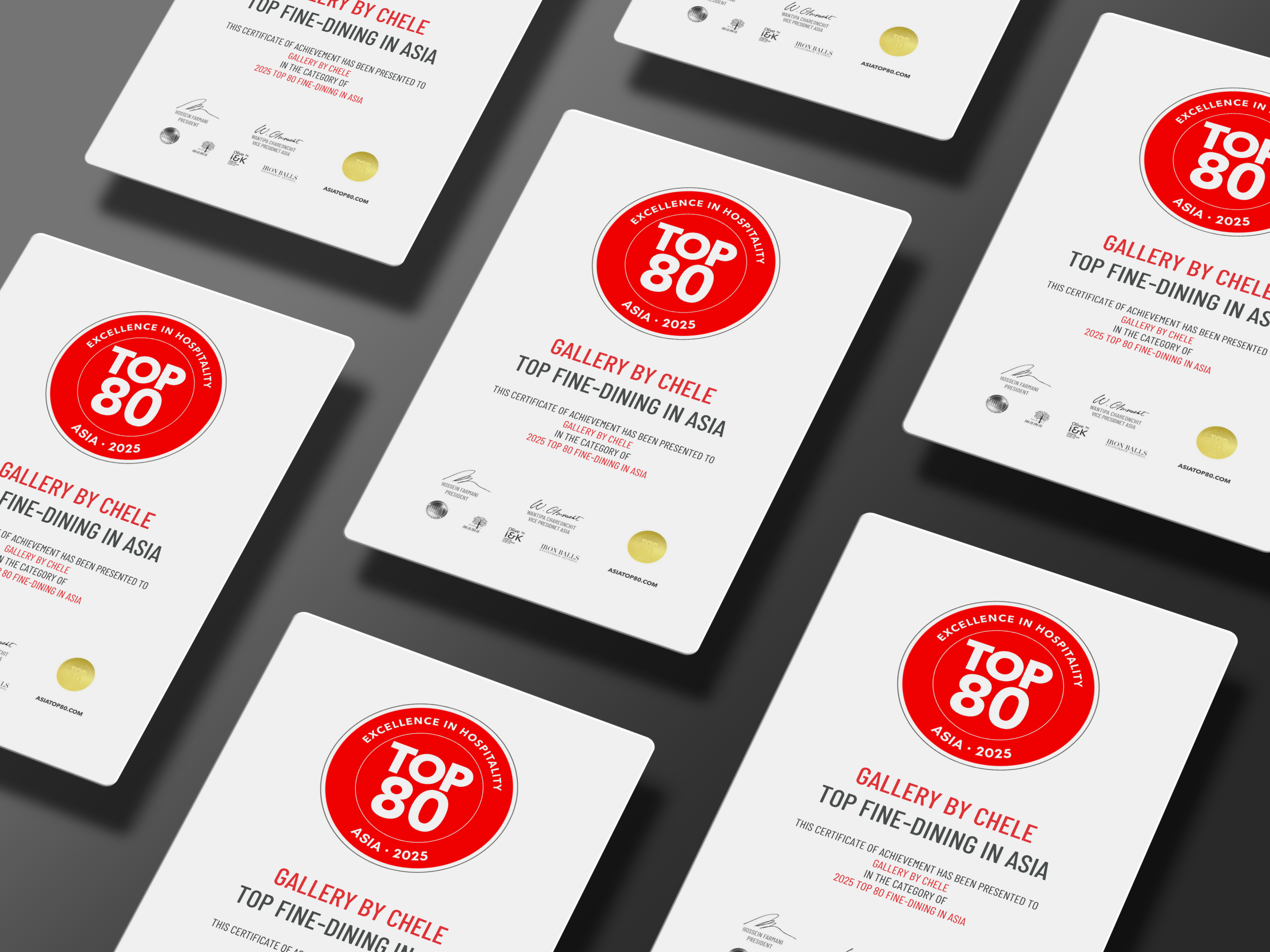 Asia Top80 Premium Magnetic Certificate (Best Fine-Dining)