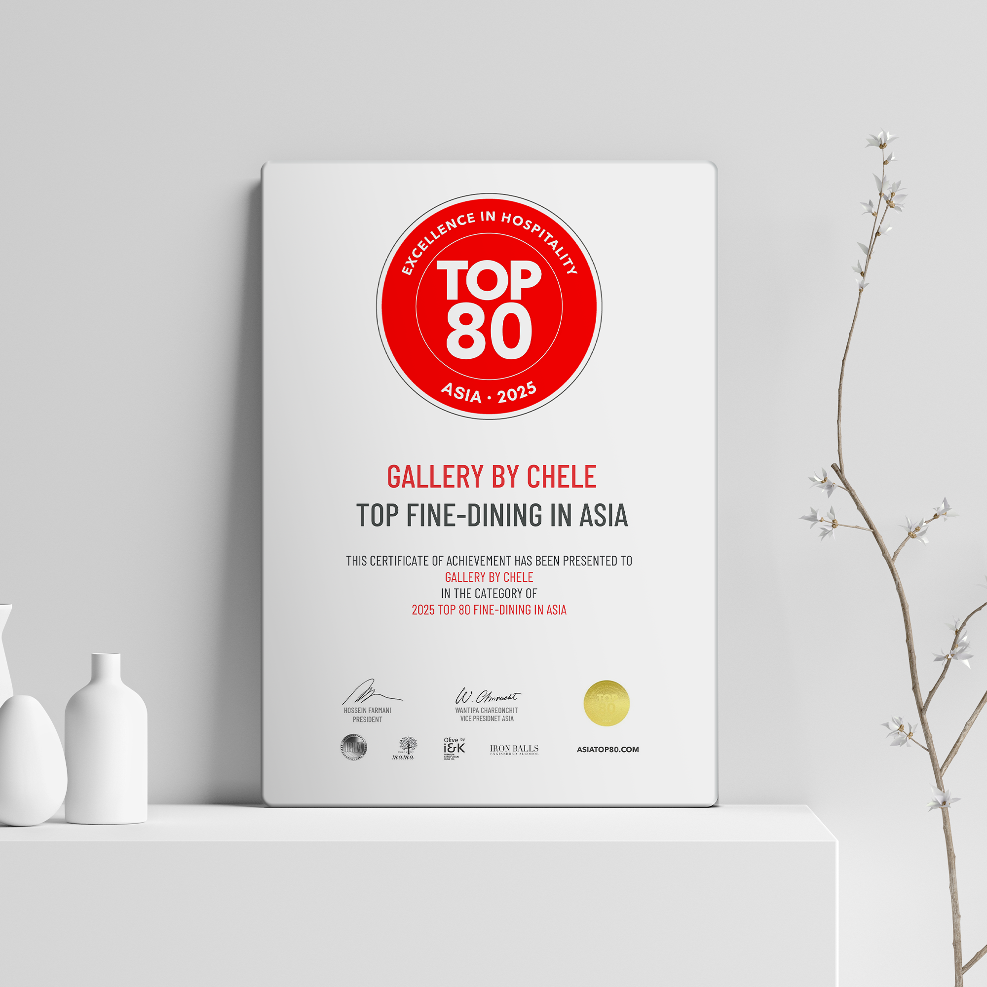 Asia Top80 Premium Magnetic Certificate (Best Fine-Dining) - Image 3