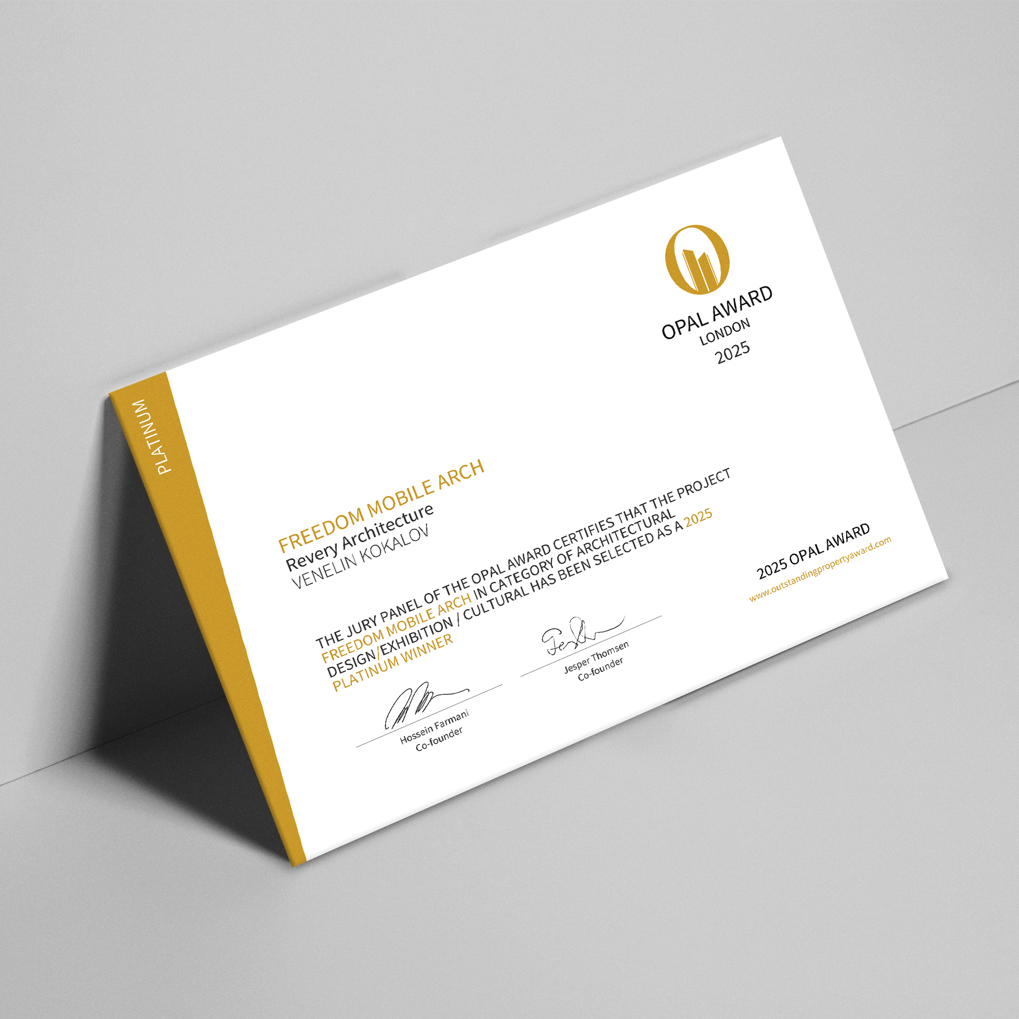 OPAL High Quality Magnetic Certificate (Platinum Winner) - Image 4