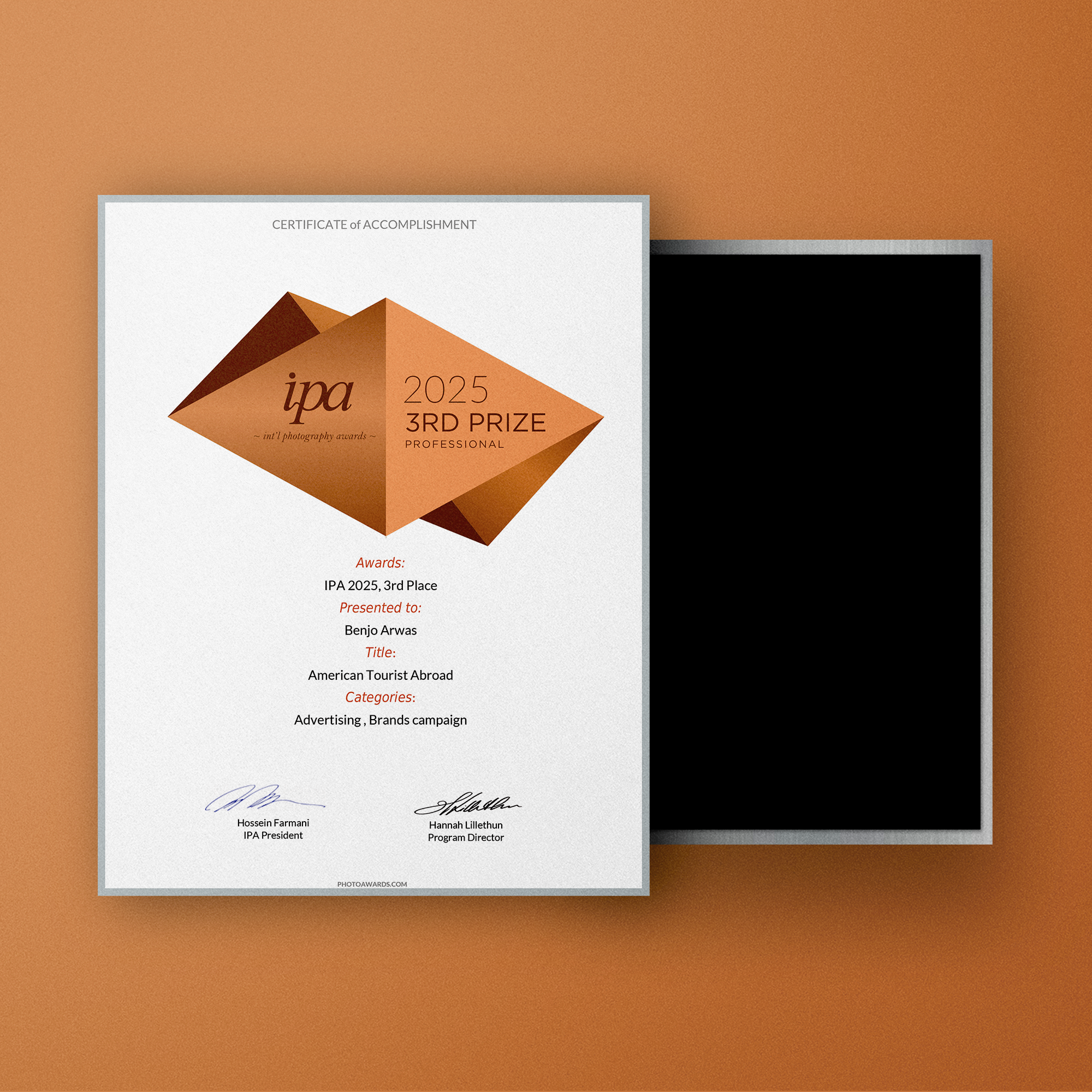 IPA Premium Magnetic Certificate (3rd Prize Winner) - Image 2