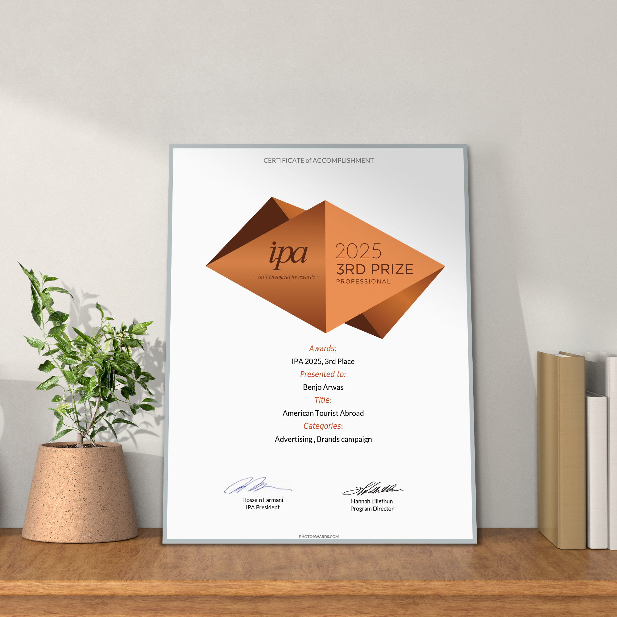 IPA Premium Magnetic Certificate (3rd Prize Winner) - Image 4